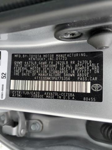 4T1T11AK1PU775356 Toyota Camry Se Night Shade