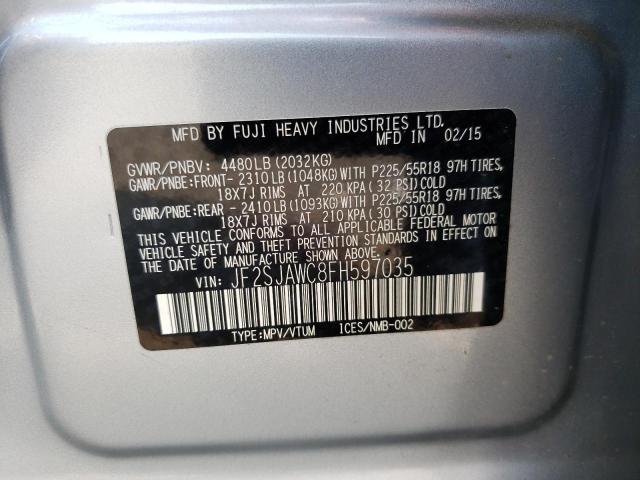 JF2SJAWC8FH597035 Subaru Forester 2.5i Touring
