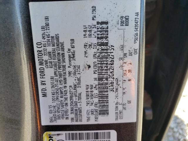 3LN6L2GK2FR627159 Lincoln MKZ