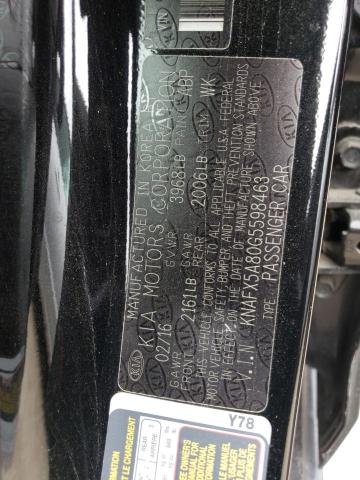 KNAFX5A80G5598463 KIA FORTE EX