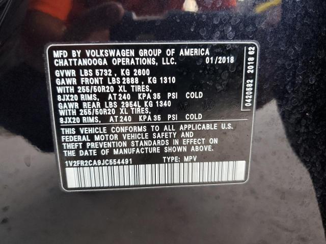 2018 VOLKSWAGEN ATLAS SE - 1V2FR2CA9JC554491