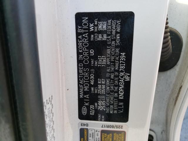 KNDPM3AC9L7817394 KIA Sportage Lx