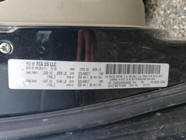 2016 DODGE GRAND CARA - 2C4RDGCG5GR344632