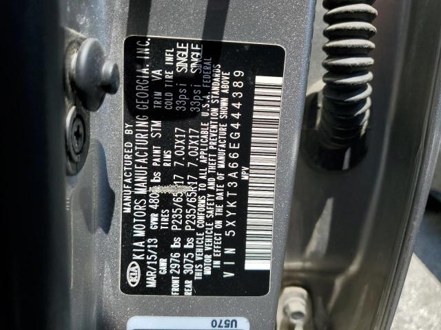 5XYKT3A66EG444389 KIA SORENTO LX