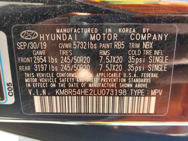 VIN KM8R54HE2LU073198 2020 HYUNDAI PALISADE no.13