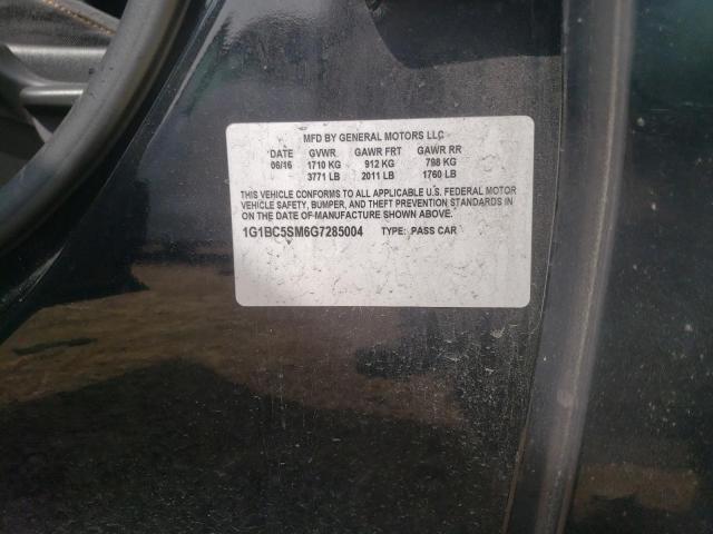 2016 CHEVROLET CRUZE 4D 1G1BC5SM6G7285004