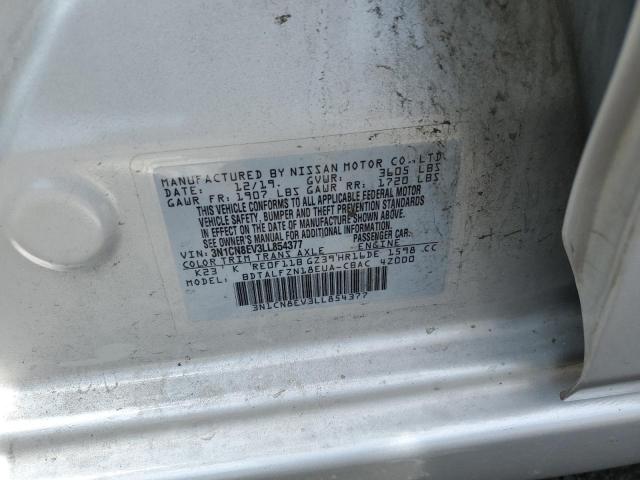 3N1CN8EV3LL854377 Nissan VERSA SV