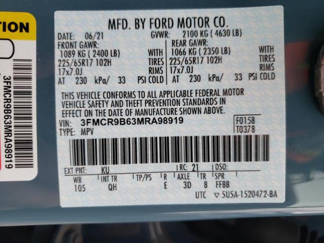 3FMCR9B63MRA98919 Ford Bronco Sport Big Bend