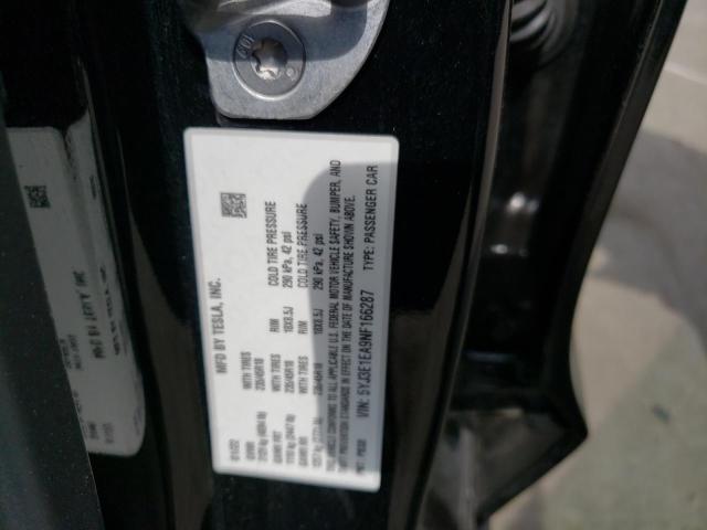 5YJ3E1EA9NF166287 Tesla MODEL 3