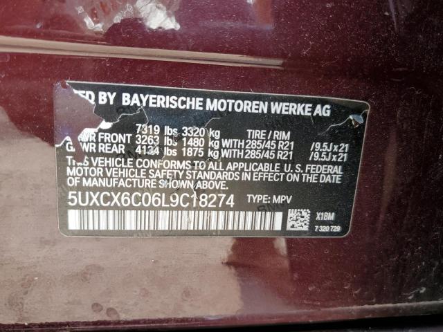 VIN 5UXCX6C06L9C18274 2020 BMW X7, M50I no.13