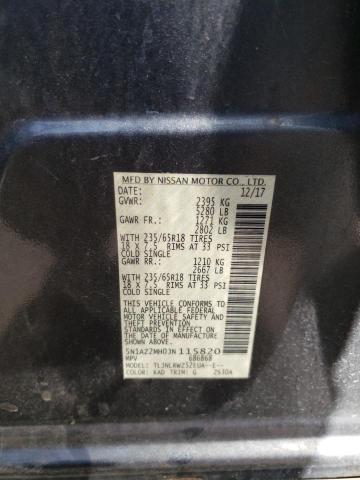 5N1AZ2MH0JN115820 Nissan MURANO S