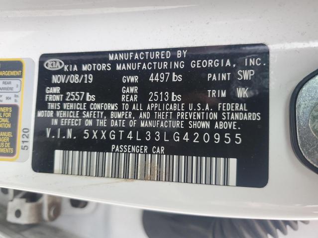 5XXGT4L33LG420955 KIA Optima Lx