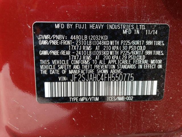 JF2SJAHC4FH550775 Subaru Forester 2.5i Limited