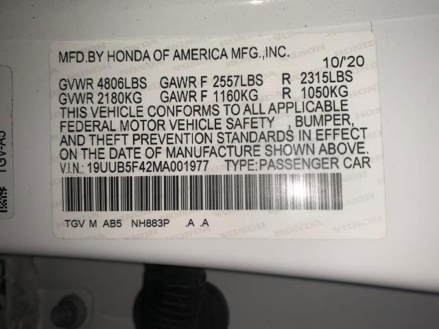 2021 ACURA TLX TECHNO - 19UUB5F42MA001977