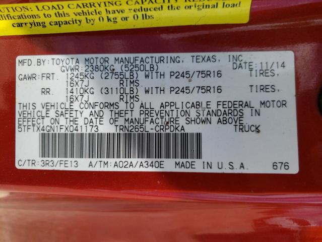 2015 TOYOTA TACOMA PRE - 5TFTX4GN1FX041173