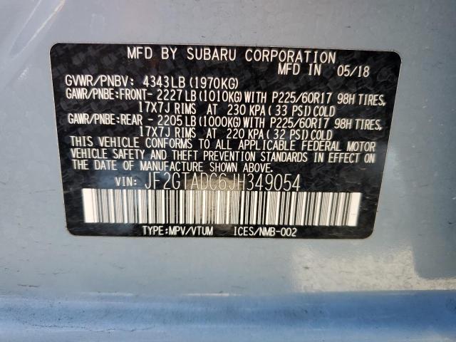 JF2GTADC6JH349054 Subaru Crosstrek Premium