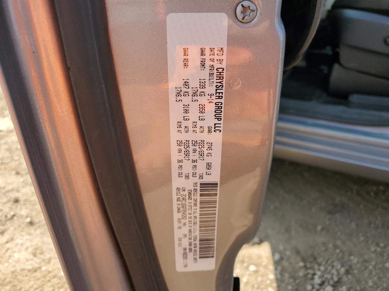 2C4RC1BG6FR545262 2015 Chrysler Town & Country Touring