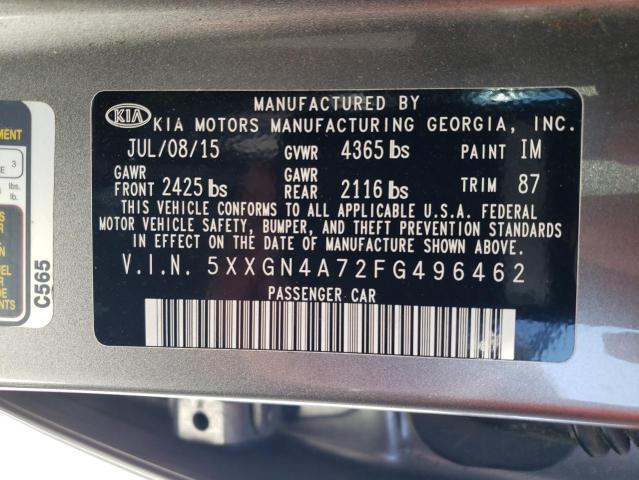 5XXGN4A72FG496462 KIA OPTIMA EX