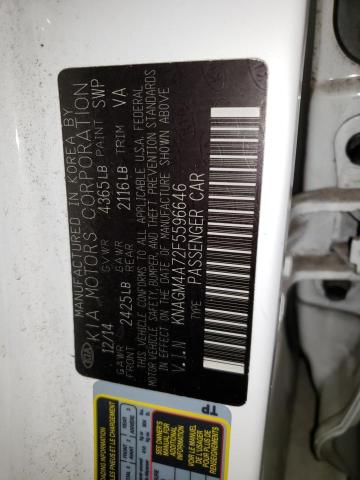 KNAGM4A72F5596646 KIA Optima Lx