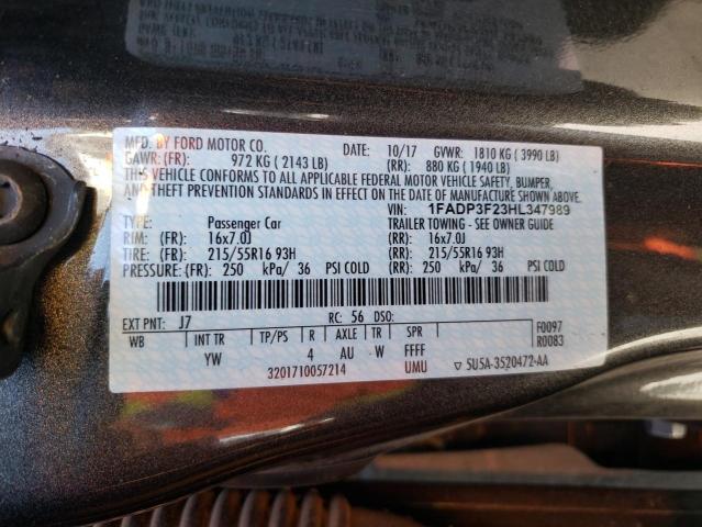 1FADP3F23HL347989 Ford FOCUS SE
