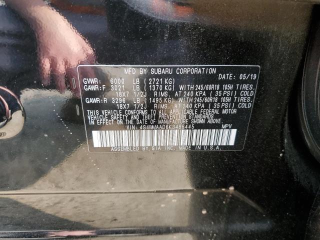 2019 SUBARU ASCENT 4S4WMAAD6K3486445