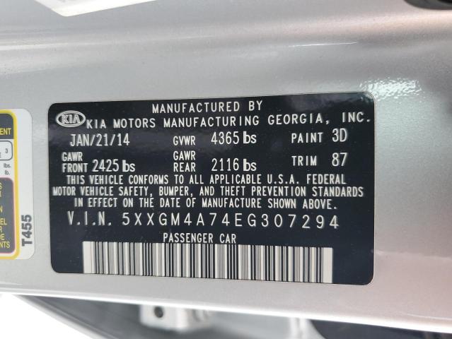 5XXGM4A74EG307294 KIA Optima Lx