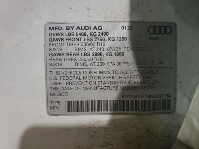 WA1GAAFY9N2053154 2022 AUDI Q5, photo no. 13