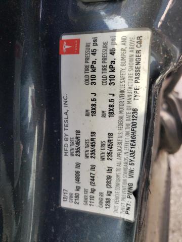 5YJ3E1EA6HF001236 Tesla MODEL 3