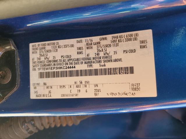 1FTEW1EP3HKC24444 Ford F150 Supercrew