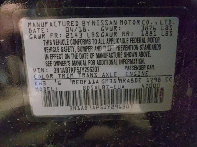 2018 NISSAN SENTRA S - 3N1AB7AP5JY296307