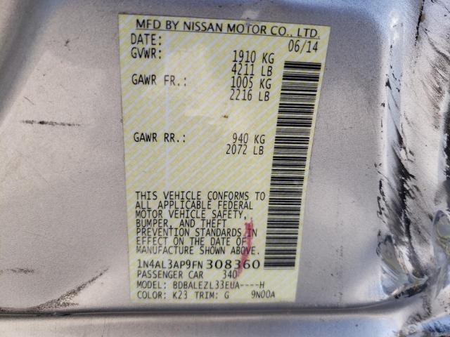 1N4AL3AP9FN308360 Nissan ALTIMA 2.5