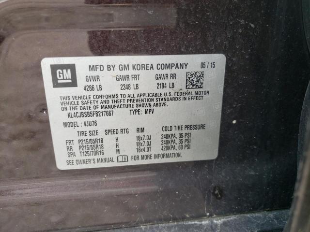 2015 BUICK ENCORE CON - KL4CJBSB5FB217667