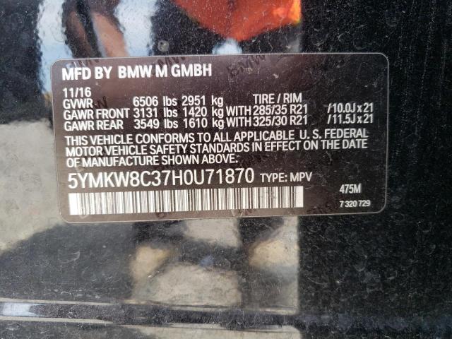 VIN 5YMKW8C37H0U71870 2017 BMW X6, M no.14