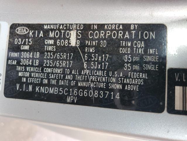 KNDMB5C16G6083714 KIA SEDONA LX