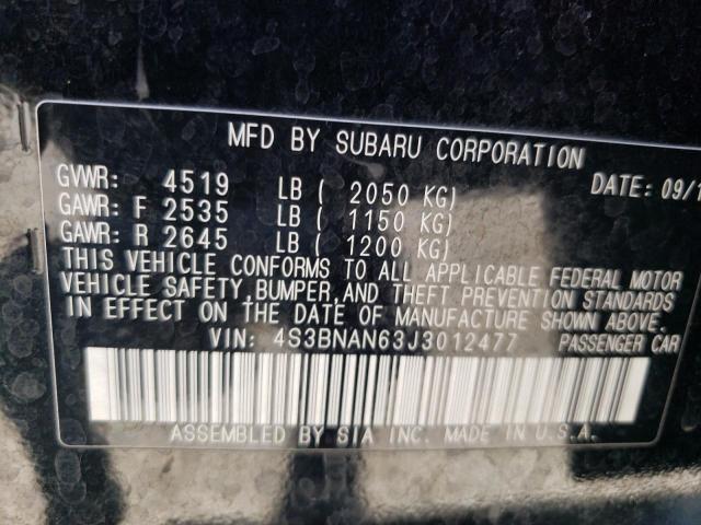 4S3BNAN63J3012477 Subaru Legacy 2.5i Limited