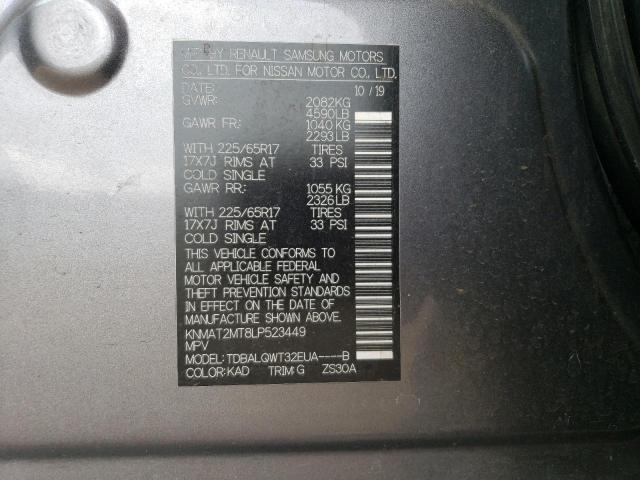 KNMAT2MT8LP523449 Nissan ROGUE S