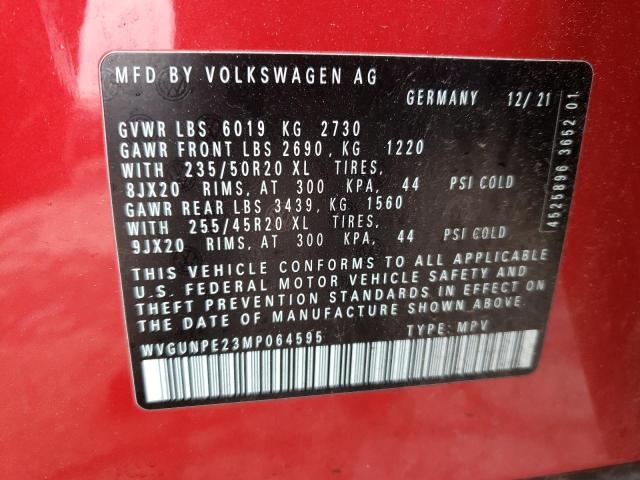 2021 VOLKSWAGEN ID.4 PRO S WVGUNPE23MP064595