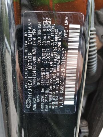 2022 HYUNDAI KONA KM8K3CAB2NU818052