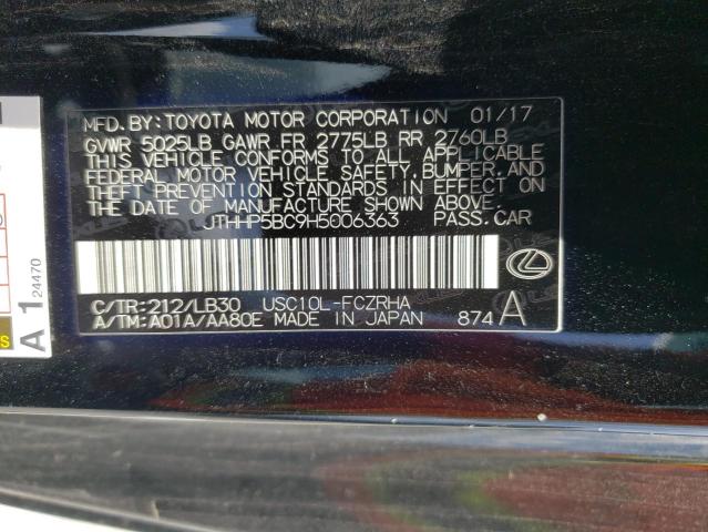 2017 LEXUS RC-F JTHHP5BC9H5006363