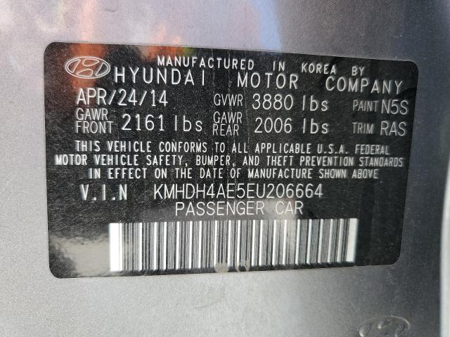 KMHDH4AE5EU206664 Hyundai ELANTRA SE