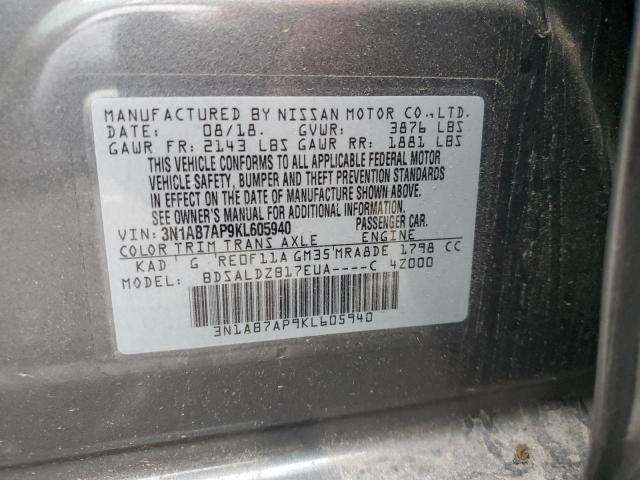 3N1AB7AP9KL605940 Nissan SENTRA S