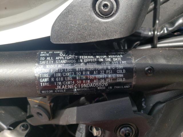 2022 KAWASAKI EN650 C - JKAENEC19NDA05526