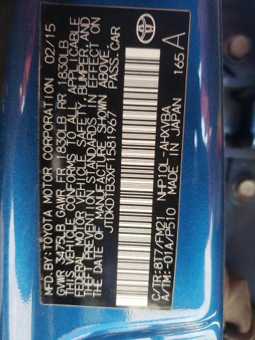 JTDKDTB3XF1581967 Toyota PRIUS C