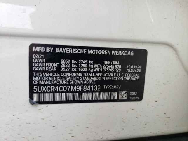 5UXCR4C07M9F84132 BMW X5 Sdrive 40i