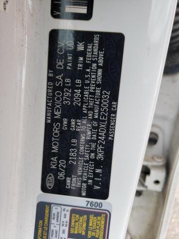 3KPF24ADXLE250032 KIA FORTE FE