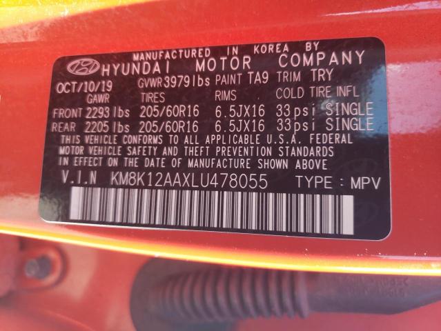 2020 HYUNDAI KONA KM8K12AAXLU478055