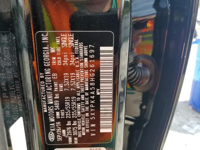 5XYPK4A58HG261697 KIA SORENTO SX