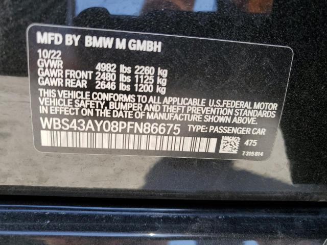 2023 BMW M3 COMPETI WBS43AY08PFN86675