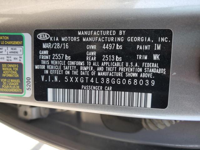 5XXGT4L38GG068039 KIA Optima Lx