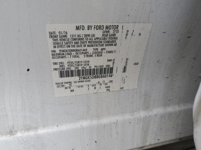 2FMGK5D88GBA01469 Ford Flex Limited